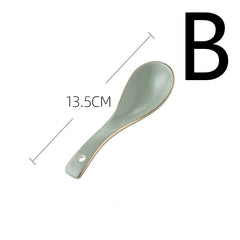 Light Luxury Large Ceramic Rice Bowl Tableware Set
